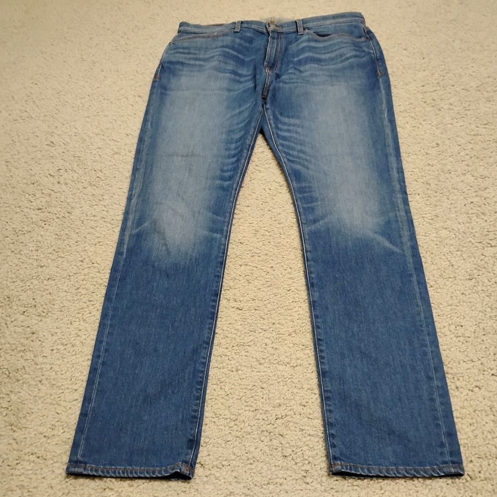 Ace Rivington Jeans Mens 38x34 Blue Denim Athletic Taper Talon Designer Candiani